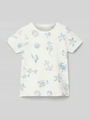 Koszulki dla chłopców - T-shirt z prążkowanym, okrągłym dekoltem model ‘FILLE’ - miniaturka - grafika 1