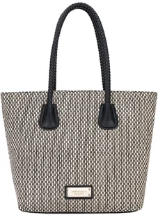 Torebka Shopper Na Ramię Monnari Czarny Pleciony - Torebki damskie - miniaturka - grafika 1