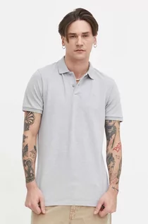 Koszulki męskie - Hollister Co. polo męski kolor szary gładki - grafika 1