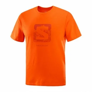 Koszulka Salomon Outlife Logo Red Orange - Koszulki sportowe damskie - miniaturka - grafika 1