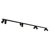 Lampy sufitowe - Nowodvorski Lampa punktowa listwa natynkowa MONO VIII dł. 2x 150cm GU10 czarny złoty 7698 - miniaturka - grafika 1