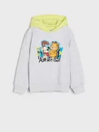 Swetry dla chłopców - Sinsay - Bluza z kapturem Garfield - szary - miniaturka - grafika 1