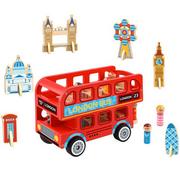 Samochody i pojazdy dla dzieci - Tooky Toy TOOKY TOY Drewniana Zabawka Autobus London Bus z Pasażerami - miniaturka - grafika 1