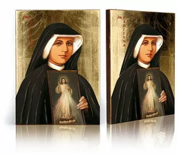 Ikona religijna święta Faustyna - Ikony i obrazy sakralne - miniaturka - grafika 1