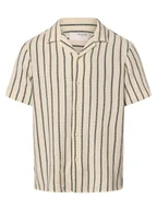 Koszule męskie - Selected Koszula męska - SLHRelax-Sal Mężczyźni Regular Fit Bawełna biały|zielony w paski, XL - miniaturka - grafika 1