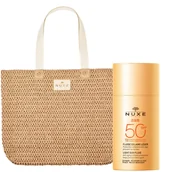 Kremy do twarzy z filtrem - Nuxe Zestaw: Sun Lekki krem SPF50+ 50ml + Torba plażowa - miniaturka - grafika 1