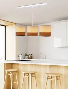 Lampa wisząca na białej listwie, dwukolorowa 33-17550 z serii BIANCO  - Lampy sufitowe - miniaturka - grafika 2