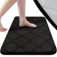 Dywaniki łazienkowe - Gruby Dywanik Łazienkowy Antypoślizgowy Szybkoschnący Miękki Mata 50X40 Xl Bat-Mat-01 Czarny - miniaturka - grafika 1