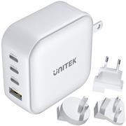 Ładowarki do telefonów - UNITEK ŁADOWARKA GAN 4 PORTY, PD 100W, QC3.0,USB-C - miniaturka - grafika 1