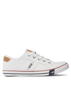 Trampki damskie - Mustang Trampki 1099-310-1 Biały - miniaturka - grafika 1