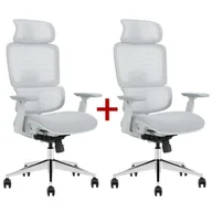 Fotele i krzesła biurowe - Krzesło biurowe WILMOT 1+1 GRATIS, szara konstrukcja, szary - miniaturka - grafika 1