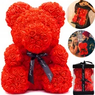 Maskotki i pluszaki - Prezent który mówi Kocham Cię Miś z róż 25cm - miniaturka - grafika 1