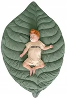 Maty edukacyjne - MATA DO ZABAWY EDUKACYJNA DLA DZIECI PODUSZKA LIŚĆ ZIELONY KOŁDERKA - miniaturka - grafika 1