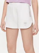 Spodenki damskie - Guess Szorty materiałowe Kiara V4GD16 FL04P Biały Regular Fit - miniaturka - grafika 1