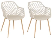 Krzesła - Zestaw 2 krzeseł do jadalni brązowy NASHUA - miniaturka - grafika 1