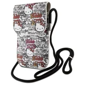 Etui i futerały do telefonów - Torba HELLO KITTY Leather Tags Graffiti Cord Beżowy - miniaturka - grafika 1