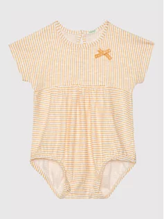 Body dla niemowląt - United Colors Of Benetton Body dziecięce 39NAAB002 Pomarańczowy Regular Fit - grafika 1