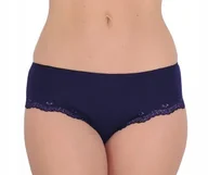 Majtki damskie - LINDA GRANATOWE MAJTKI BIKINI KORONKA 3 SZT. 3XL - miniaturka - grafika 1