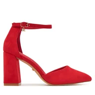 Czółenka - Czółenka DeeZee DF-82616-85-35621 Czerwony - miniaturka - grafika 1