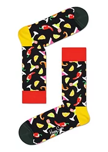 Happy Socks Drink Sock, kolorowe i zabawne, Skarpety dla kobiet i mężczyzn, Czarny (36-40) - Skarpetki męskie - miniaturka - grafika 1