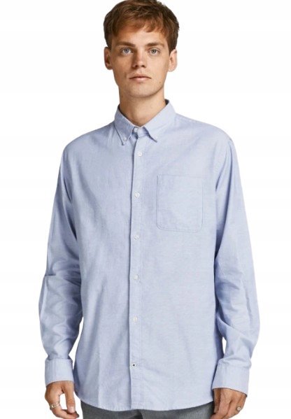 Jack&Jones Koszula Męska Niebieska Na Guziki Elegancka Xxl J2A