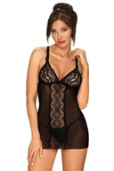 Piżamy damskie - Koszulka Lucita + stringi GRATIS! Czarny (Rozmiar L/XL) - miniaturka - grafika 1