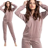 Dresy damskie - Dres damski LUNA kod 309 welur mocca  XXL - miniaturka - grafika 1