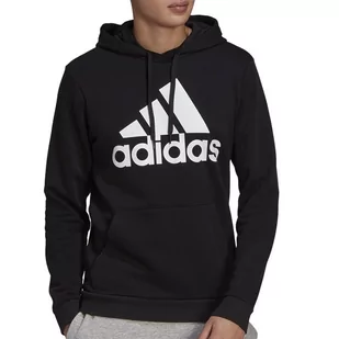 Bluza adidas Essentials Fleece Big Logo Hoodie GK9220 - czarna - Adidas - Bluzy sportowe męskie - miniaturka - grafika 1