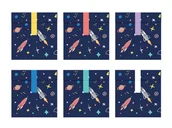 Gadżety dla niej i dla niego - PartyDeco Torebki na słodycze Kosmos, 13x14cm (1 op. / 6 szt.) - miniaturka - grafika 1