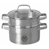 Garnki - Garnek Z Wkładem Do Gotowania Na Parze Mg Home Professional 20 Cm - miniaturka - grafika 1