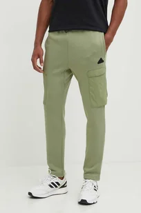 adidas spodnie dresowe City Escape kolor zielony z aplikacją IV7419 - Spodnie męskie - miniaturka - grafika 1