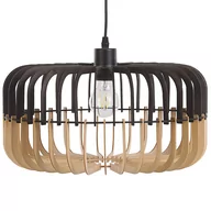 Lampy sufitowe - Beliani Lampa wisząca Lampa wisząca jasne drewno czarny SOUS 229092 - miniaturka - grafika 1