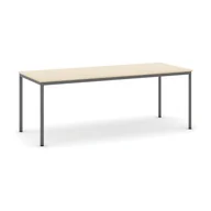 Stoły - B2B Partner Stół do jadalni 1800 x 800 mm, blat dąb, nogi ciemnoszare 555777 - miniaturka - grafika 1