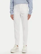 Spodnie damskie - Calvin Klein Jeansy K20K208261 Biały Slim Fit - miniaturka - grafika 1