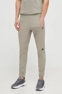 adidas Performance spodnie treningowe D4T kolor zielony gładkie - Spodnie męskie - miniaturka - grafika 1