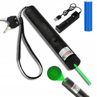 Prezentery i wskaźniki - LASER ZIELONY MOCNY WSKAŹNIK LASEROWY POINTER AKUMULATOR DALEKI ZASIĘG - miniaturka - grafika 1