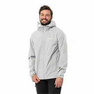 Kurtki męskie - Męska kurtka przeciwdeszczowa Jack Wolfskin ELSBERG 2.5L JKT M cool grey - S - miniaturka - grafika 1