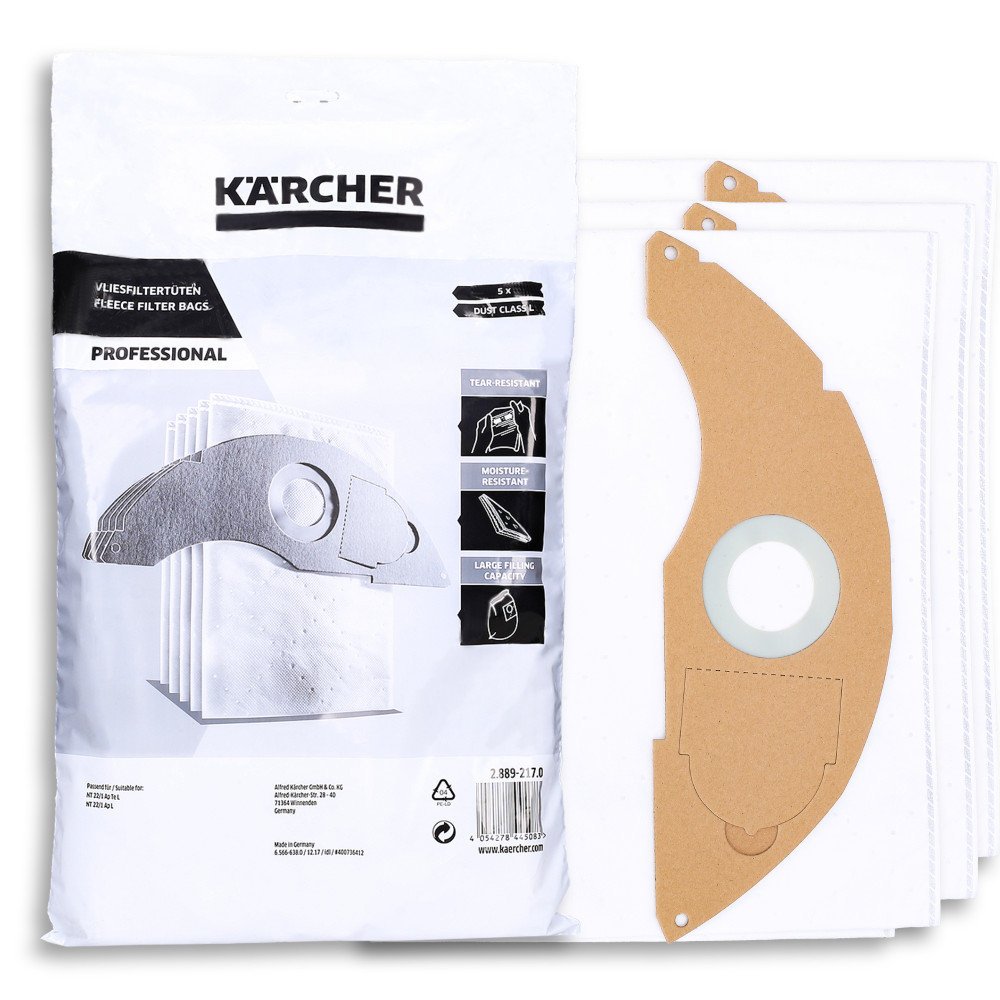 Worki Do Odkurzacza Karcher Nt 22/1 (2.889-217.0), 5 Szt.