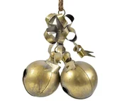 Ozdoby bożonarodzeniowe - Gold line Złote kule dzwonki - miniaturka - grafika 1