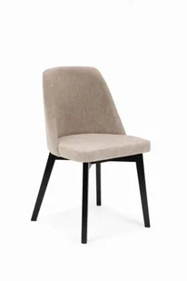 Flavio 1 krzesło tapicerowane beżowe nogi czarne - Krzesła - miniaturka - grafika 1
