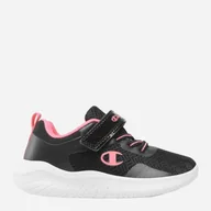 Buty dla dziewczynek - Buty sportowe młodzieżowe dla dziewczynki lekkie Champion S32532-KK003 35 Czarny/Koralowy (8054112709384) - miniaturka - grafika 1