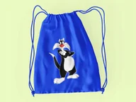 Torby szkolne - WOREK DO SZKOŁY WF/BUTY KOT SYLWESTER+ IMIĘ - miniaturka - grafika 1