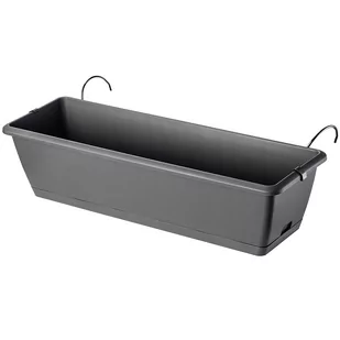 Skrzynka balkonowa Perama 60 cm z uchwytami, szara - Donice Skrzynka balkonowa Perama 60 cm z uchwytami, szara - Donice - miniaturka - grafika 1