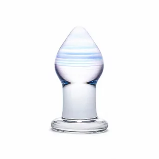 Dilda analne - glas Glas - Amethyst Rain Glass Butt Plug - grafika 1