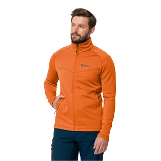 Bluzy męskie - Bluza polarowa męska Jack Wolfskin FORTBERG FZ M blood orange - XL - grafika 1