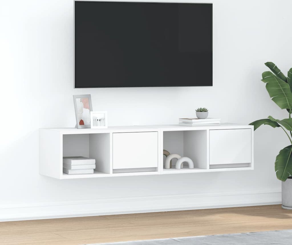 vidaXL Szafki RTV 2 szt. Białe 60x31x25,5 cm Drewno klejone