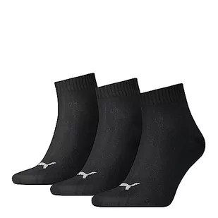Puma Quarter Plain Skarpety Sportowe Unisex, Czarny, 35-38/3 pary - Skarpetki damskie - miniaturka - grafika 1