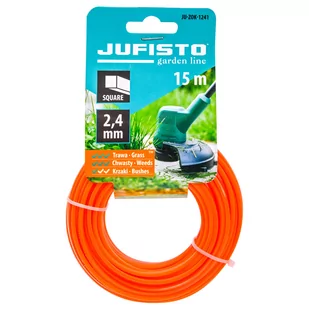 Żyłka Tnąca Do Kos I Podkaszarek 2,4 Mm 15 Mb Jufisto Ju-Zok-1241 Kwadrat - Akcesoria do kos i kosiarek - miniaturka - grafika 1