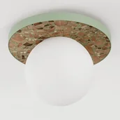 Lampy sufitowe - Lampa sufitowa do jadalni LEGRA 31406113 lastrykowa IP44 szałwiowa biała - miniaturka - grafika 1