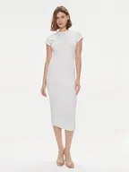 Sukienki - Calvin Klein Sukienka letnia Q-Nova K20K206537 Biały Slim Fit - miniaturka - grafika 1